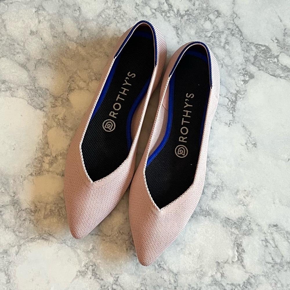 Rothy’s Points in Petal Pink 8.5 - Like New Condition